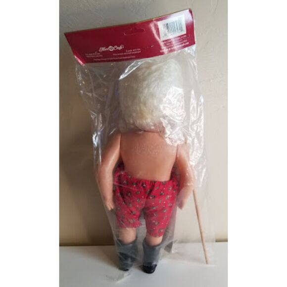 New 15" Old World Santa Doll with Staff, Boxers & Boots- 3 Available - Picture 4 of 6